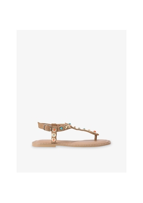 Womens Carvela Amalfi T-Bar Leather Sandals