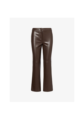 Womens Max Mara Slim-Leg Faux-Leather Trousers
