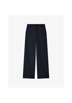 Womens Joseph Wide-Leg Tailored Stretch-Woven Trousers