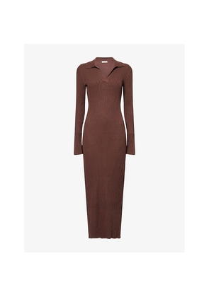 Womens 4th & Reckless Corey Rib-Knit Maxi Dress