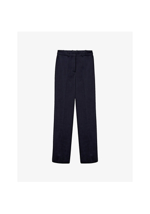 Womens Joseph Coleman Slim-Fit Stretch-Wool Trousers
