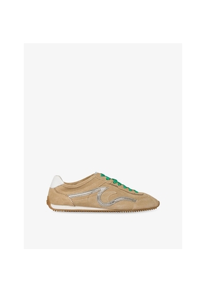 Womens Sandro Light Wave Suede Trainers