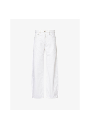 Womens Frame The Bow Barrel-Leg Denim Jeans