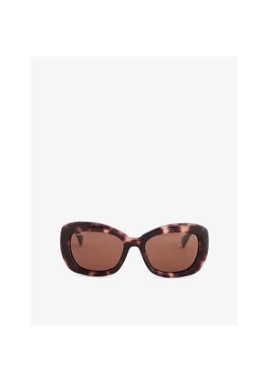 Womens Max Mara Oversized Oval-Frame Acetate Sunglasses