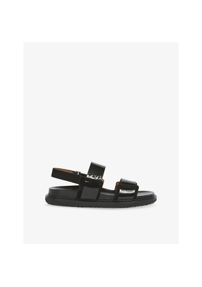Womens Marni Fussbett Double-Strap Leather Sandals