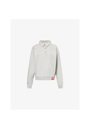 Womens Adanola Raglan Polo Cotton-Jersey Sweatshirt