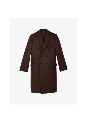 Mens The Kooples Peak-Lapel Double-Breasted Wool Coat