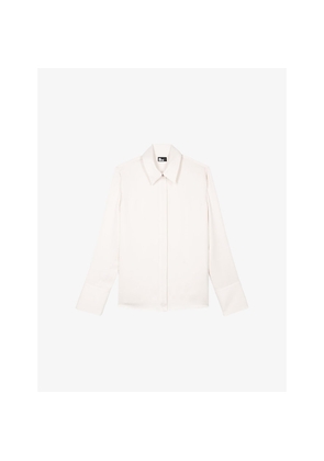 Womens The Kooples Long-Sleeved Satin Shirt