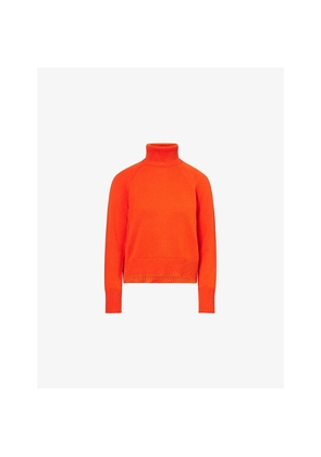 Womens Me And Em Raglan-Sleeve Detachable-Snood Cashmere Jumper