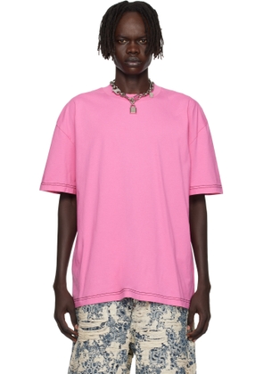 Acne Studios Pink Logo T-shirt