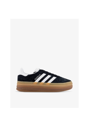 Womens Adidas Gazelle Bold Brand-Embellished Suede Low-Top Trainers