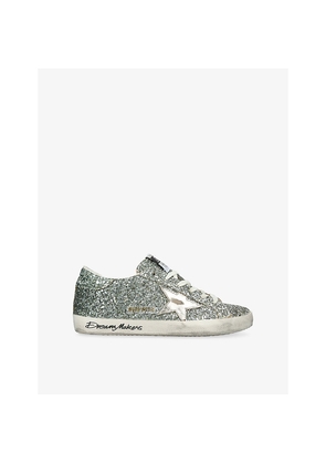 Womens Golden Goose Super Star 65224 Glitter-Embellished Trainers