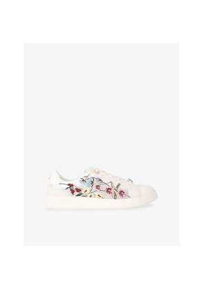Womens KG Kurt Geiger Eliza Embroidered Leather Trainers