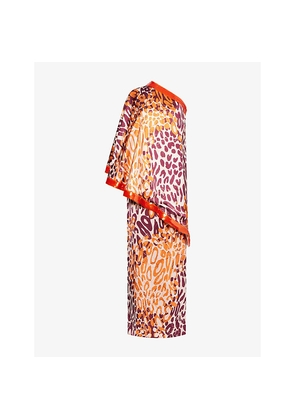 Womens Dima Ayad One-Shoulder Printed Woven Maxi Dress