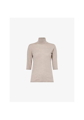 Womens Max Mara Polo-Neck Fine-Knit Wool Top