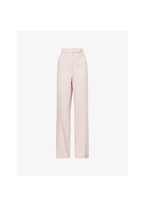 Womens Max Mara Straight-Leg Wool-Blend Trousers