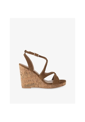 Womens Carvela Pavia Faux-Suede Wedge Sandals