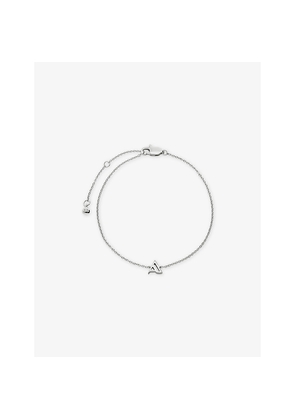 Womens Monica Vinader Initial A 925 Sterling Silver Chain Bracelet
