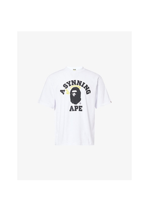 Mens A Bathing Ape Bape x Spotify x Syna College Relaxed-Fit Cotton-Jersey T-Shirt