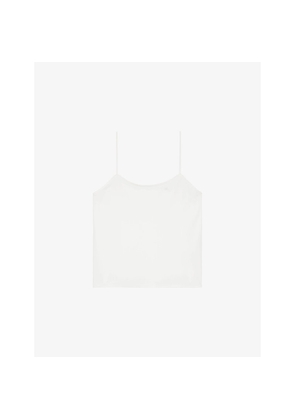 Womens The Kooples Round-Neck Satin Camisole Top