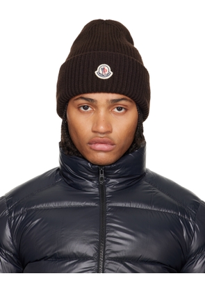 Moncler Brown Wool & Cashmere Beanie