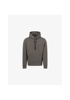 Mens Focus Tech Regular-Fit Stretch-Cotton Blend Hoodie