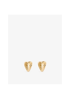 Womens Astley Clarke Biography Heart 18ct Gold Vermeil Huggie Earrings