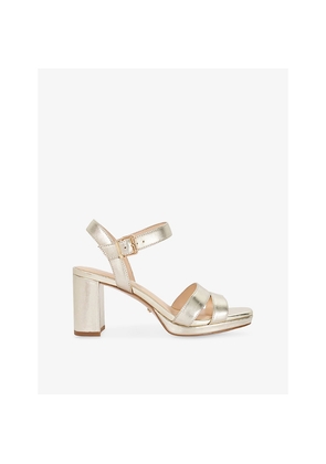 Womens Dune Manifesting Leather Heeled Sandals