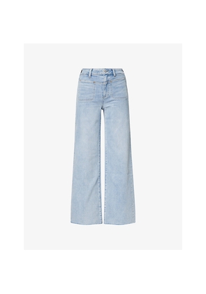 Womens Paige Anessa Straight-Leg Denim Jeans