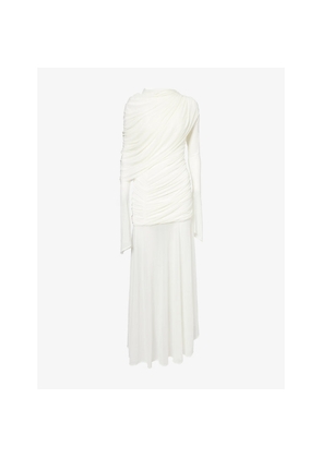 Womens Deme Colette Draped Stretch-Woven Mini Dress