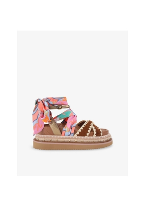 Womens Kurt Geiger London Orson Suede Sandals