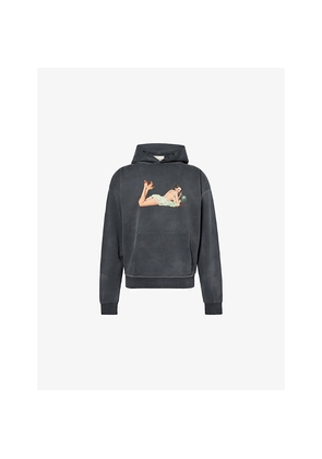 Mens Duke & Dexter Pin Up Washed Cotton-Jersey Hoodie