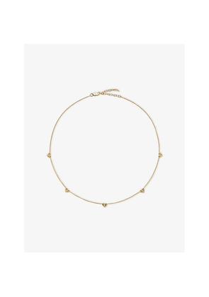 Womens Missoma Molten Mini Heart Charm 18ct Yellow Gold Vermeil Choker Necklace