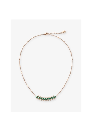 Clash De Cartier 18ct Rose-Gold and Dyed Green Agate Necklace