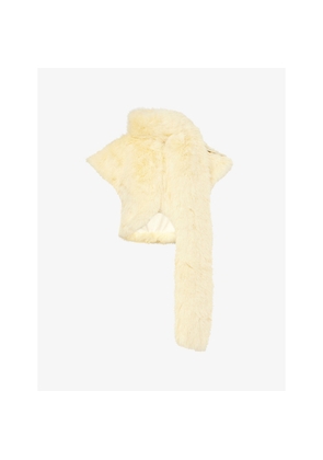 Womens Jaded London Saskia Cropped Faux-Fur Jacket and Oversized Scarf