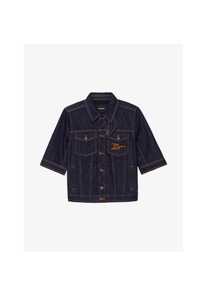Womens Zadig&Voltaire Kyo Patch-Pocket Denim Jacket