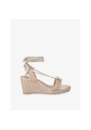 Womens Carvela Marina Low Raffia Wedge Sandals