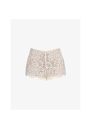 Womens House of CB Margot Floral Lace Shorts