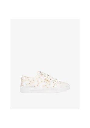 Womens Carvela Daze Daisy Faux-Leather and Mesh Trainers