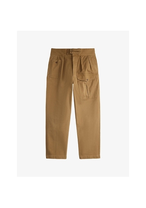 Mens Polo Ralph Lauren Pleated Relaxed-Fit Cotton-Twill Trousers