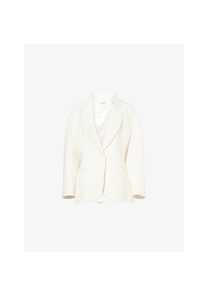 Womens Rohe Frames Balloon Cinched-Waist Wool Blazer