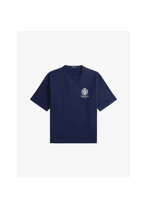 Mens Polo Ralph Lauren Crest-Print Relaxed-Fit Cotton-Jersey T-Shirt