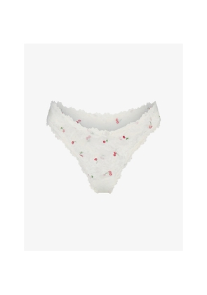 Womens Skims Dipped Stretch-Lace Thong
