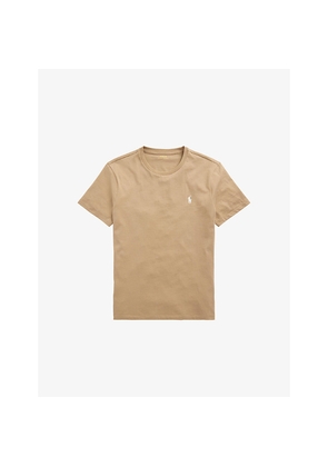 Mens Polo Ralph Lauren Crewneck Logo-Embroidered Cotton-Jersey T-Shirt