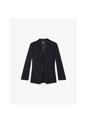 Womens The Kooples Single-Breasted Notch-Lapel Woven Blazer