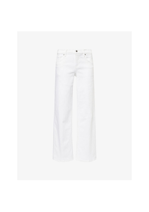 Womens Frame Le Slim Palazzo Low-Rise Stretch-Denim Blend Jeans