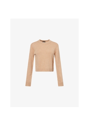 Womens Me And Em Round-Neck Ribbed-Trim Cashmere Jumper