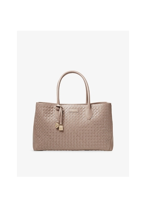 Womens Aspinal Of London London Woven Leather Tote Bag