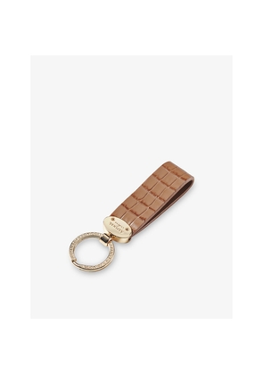 Womens Aspinal Of London Snakeskin Loop Leather Keyring