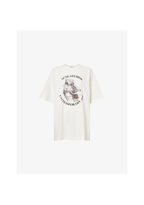 Womens Acne Studios Edra Graphic-Print Cotton-Jersey T-Shirt
